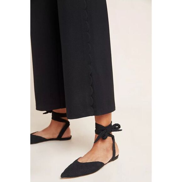 NEW Anthropologie Freya Scalloped Jumpsuit size 12 Black - Picture 4 of 15